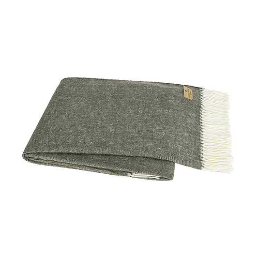 Moss Italian Herringbone Throw
