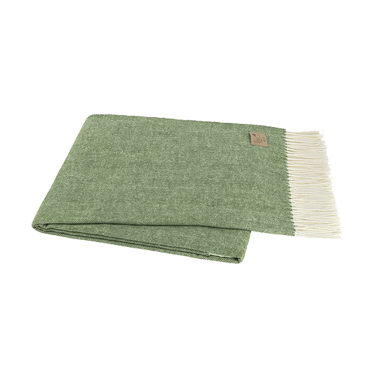 Olive Italian Herringbone Throw