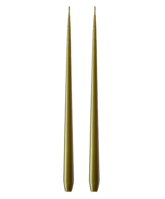 Olive Taper Candle Set