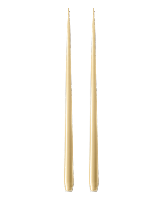 Pale Ginger Taper Candle Set