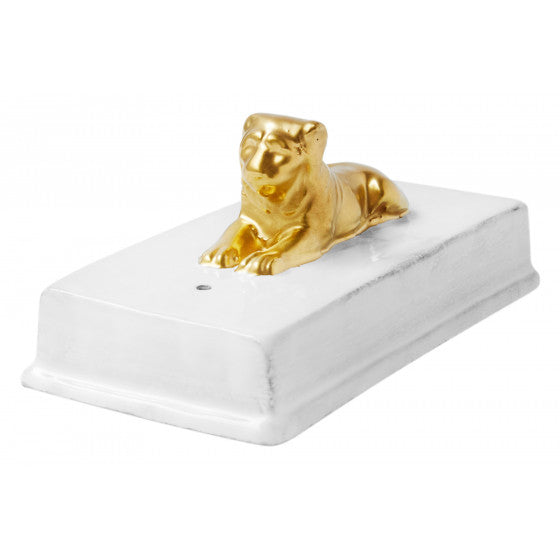 Lion on Slab Incense Burner