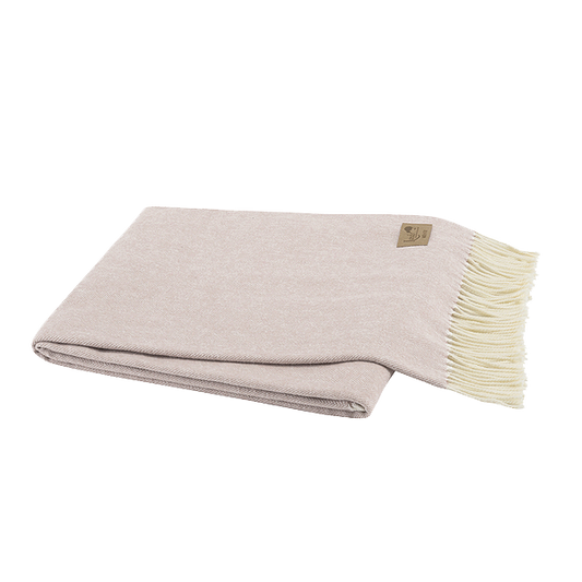 Rose Quartz Italian Herringbone Throw