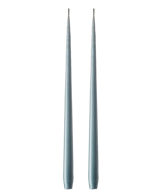 Steel Blue Taper Candle Set