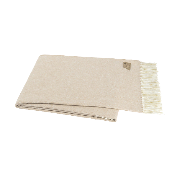 Soft Linen Italian Herringbone Throw