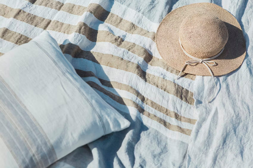 Belgian Towel - Ash Stripe