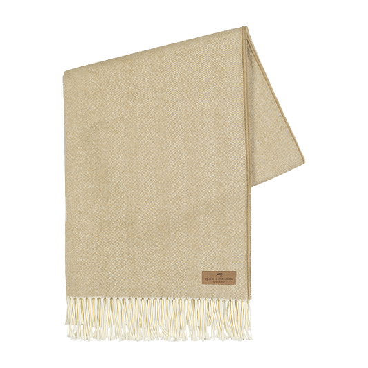 White Truffle Italian Herringbone Throw