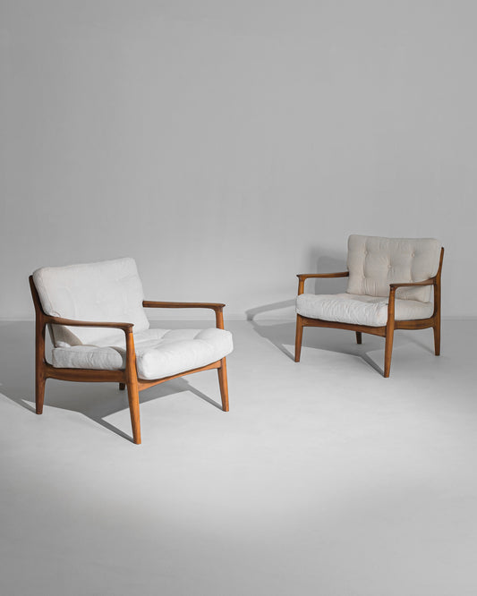 Pair of Wooden Arm Chairs (Denmark 1960)