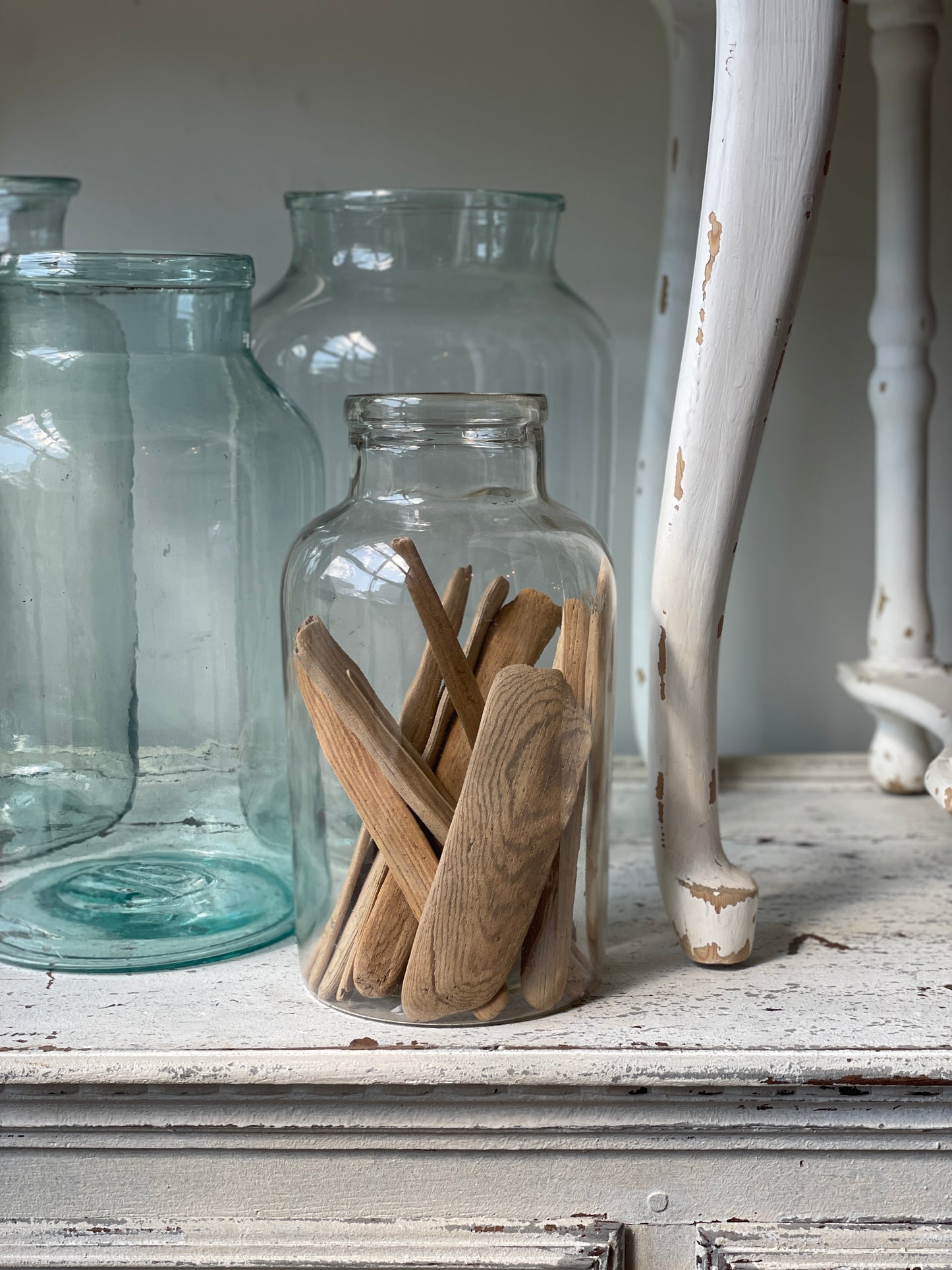 Vintage Apothecary Driftwood Jar