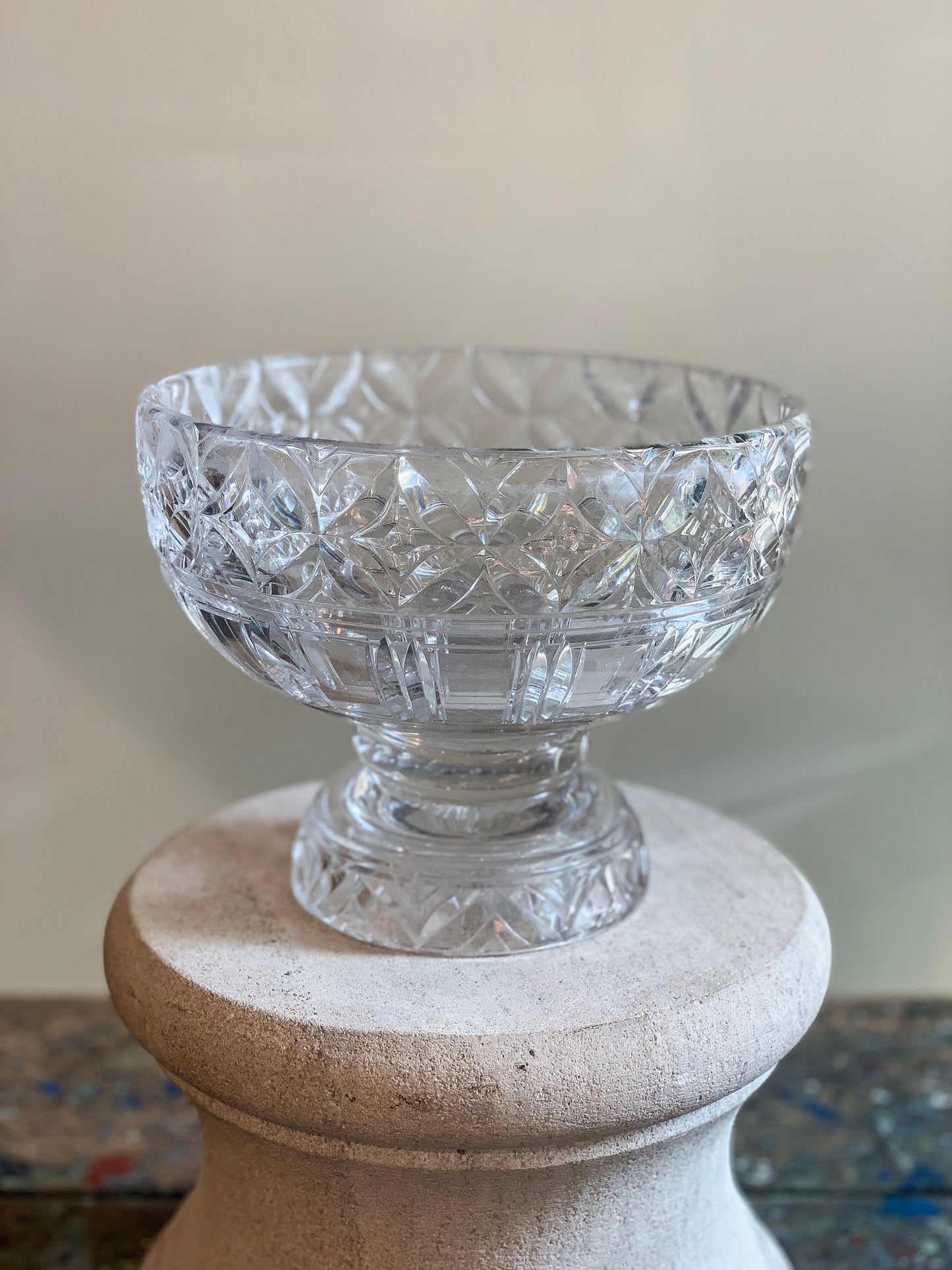 Stuart Crystal Footed Bowl