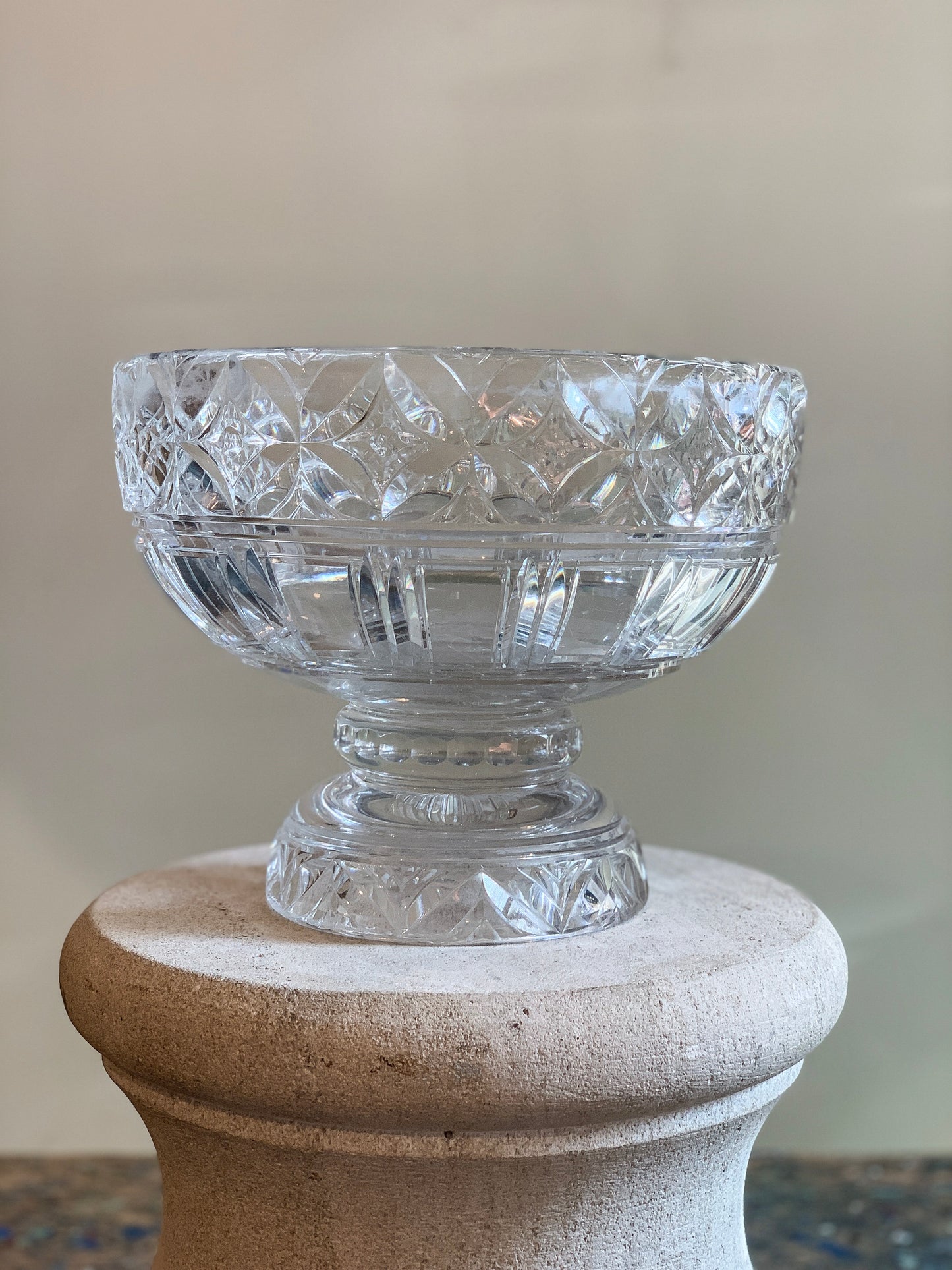 Stuart Crystal Footed Bowl