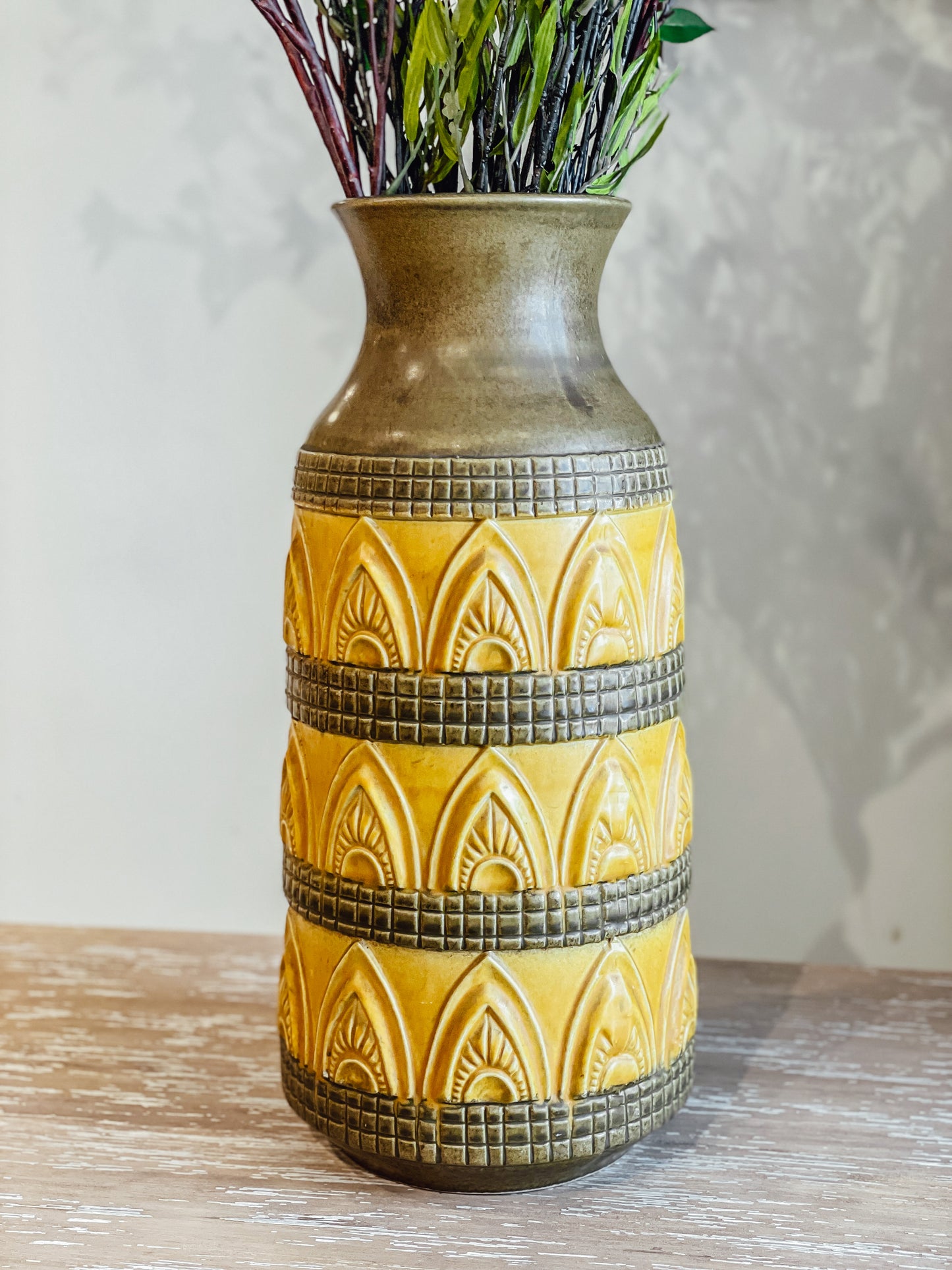 Vintage German Yellow Vase (1970)