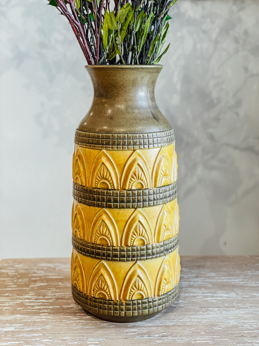 Vintage German Yellow Vase (1970)