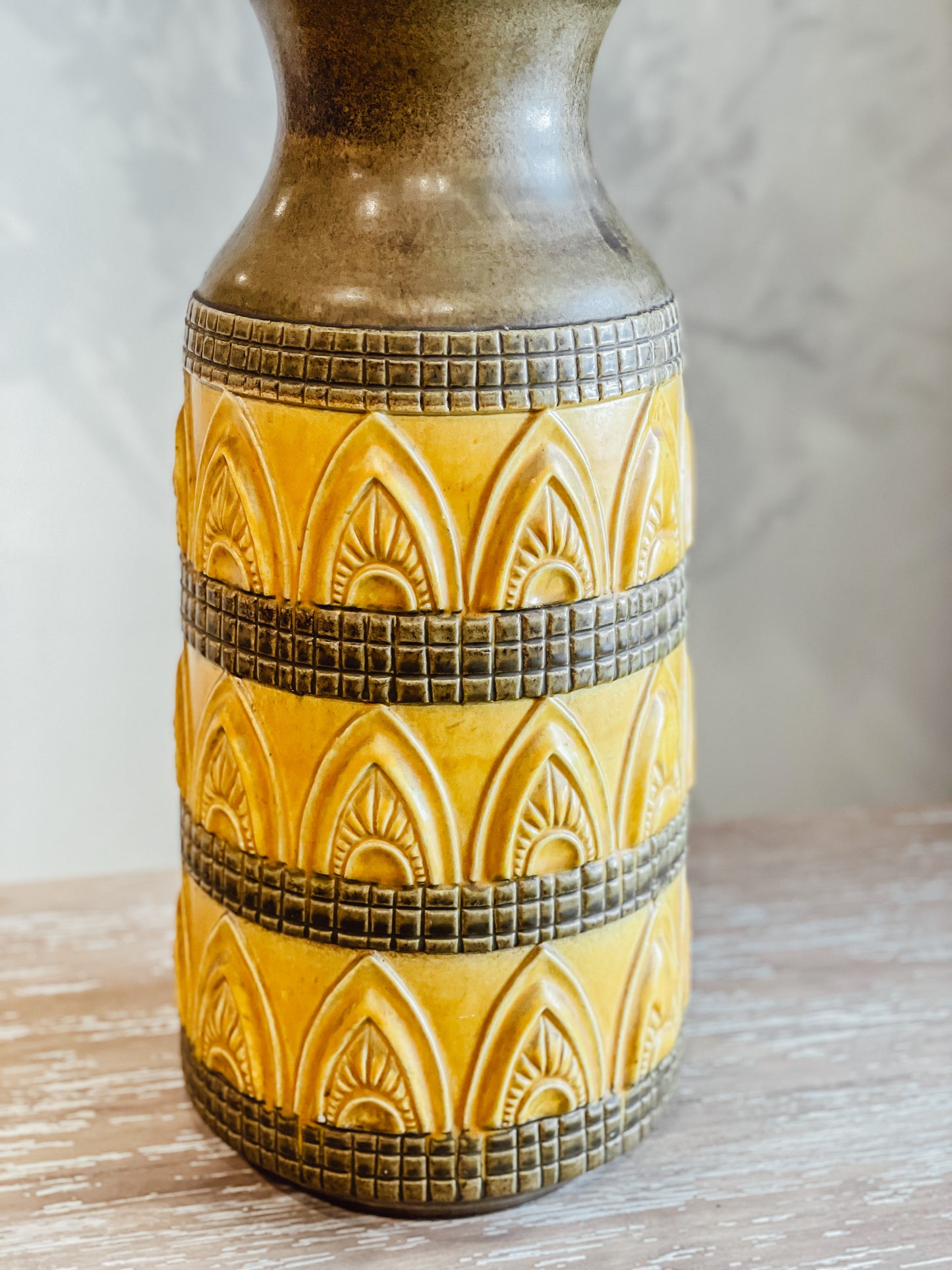 Vintage German Yellow Vase (1970)