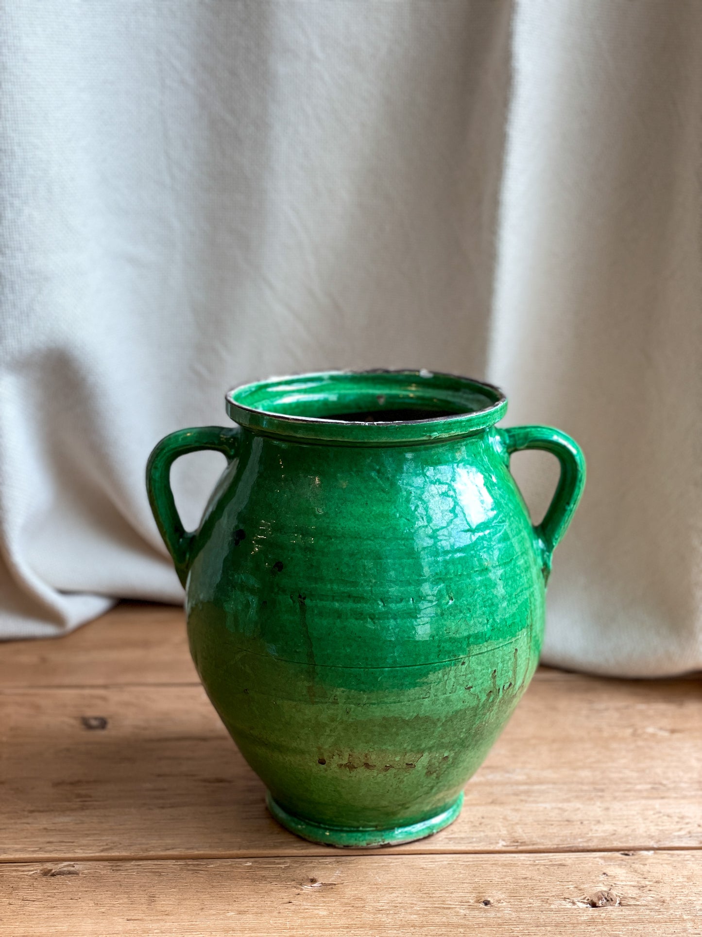 Green Turkish Glazed Pot