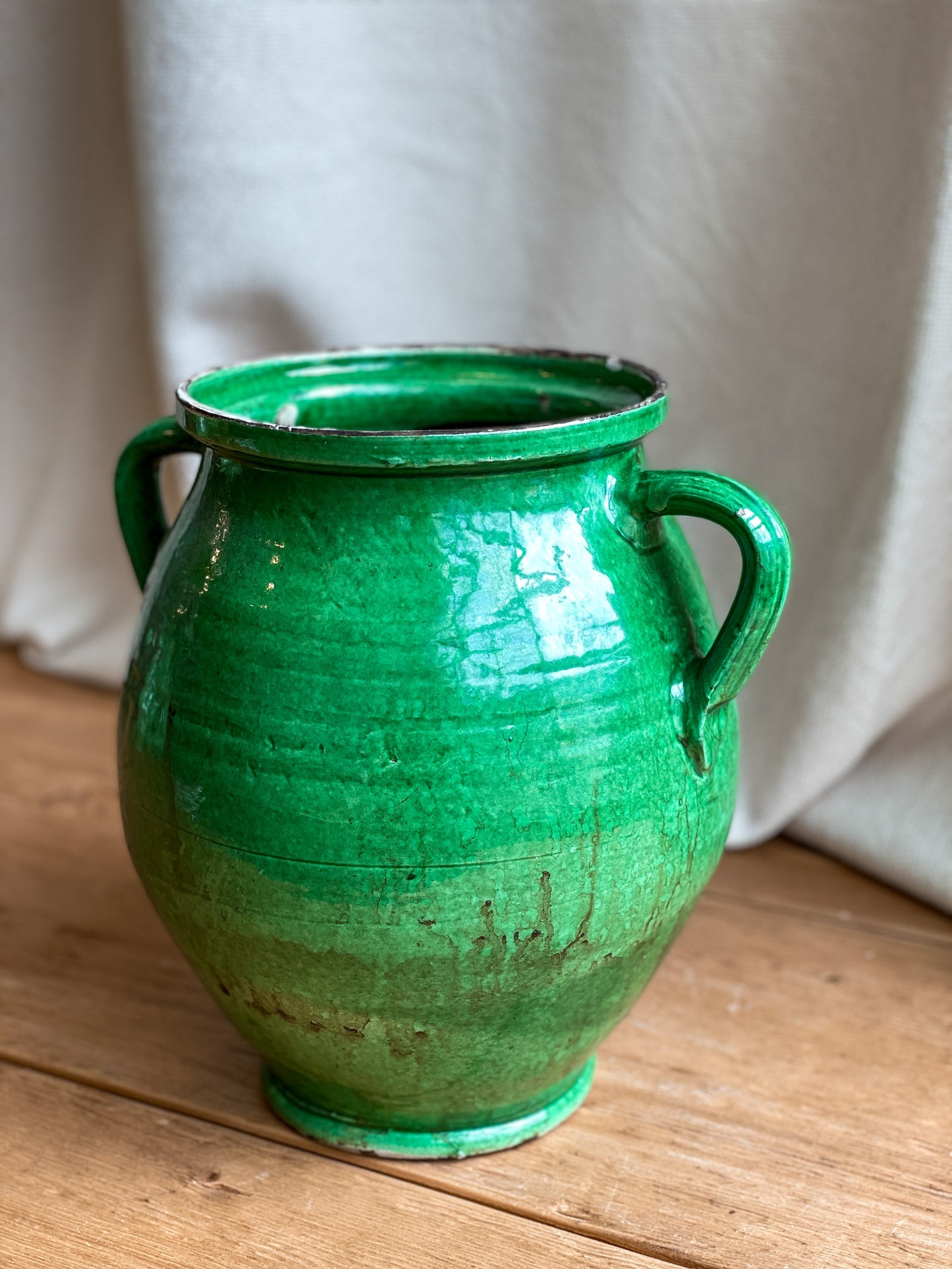 Green Turkish Glazed Pot