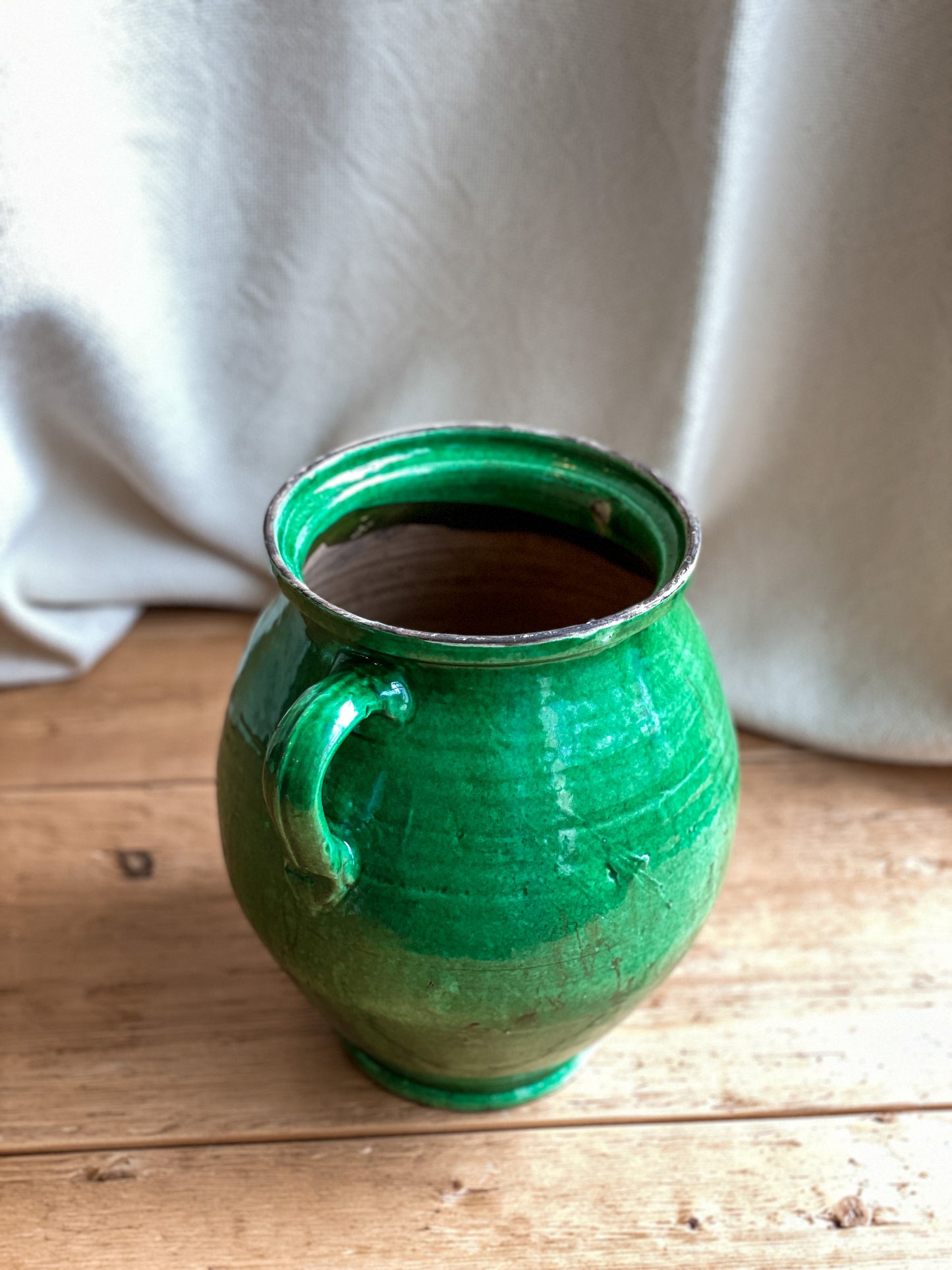 Green Turkish Glazed Pot