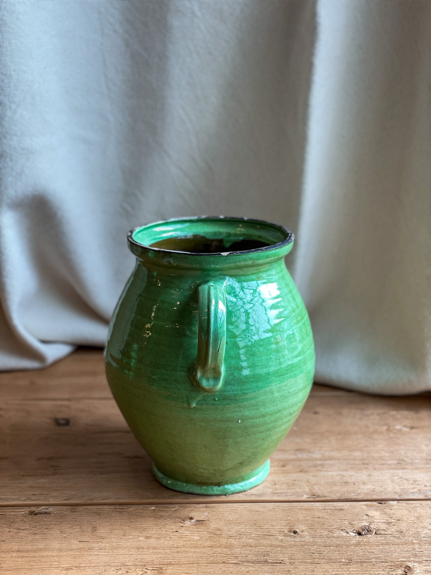 Green Turkish Glazed Pot