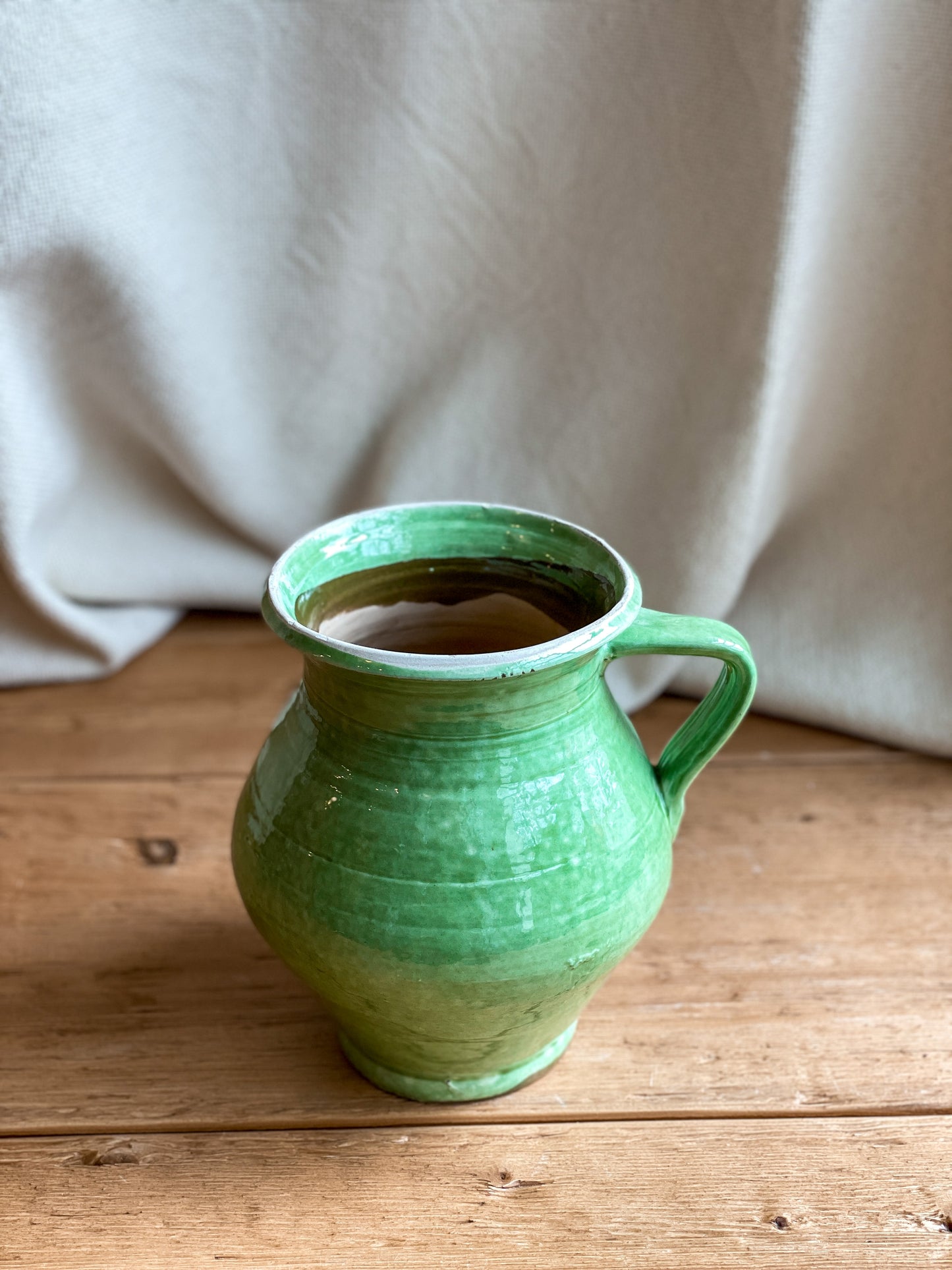 Green Turkish Glazed Pot