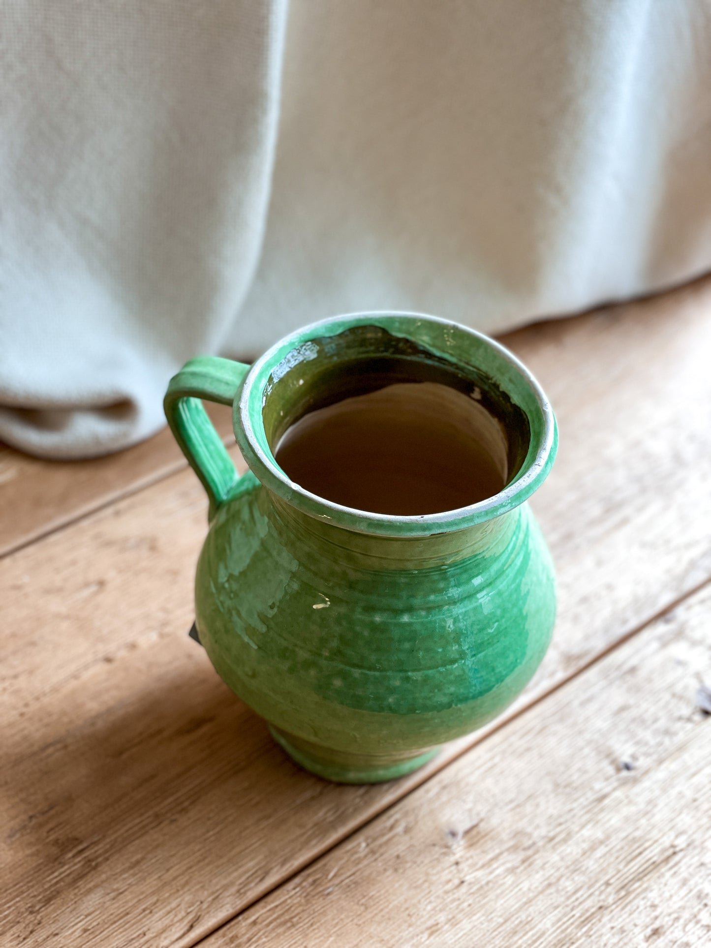 Green Turkish Glazed Pot