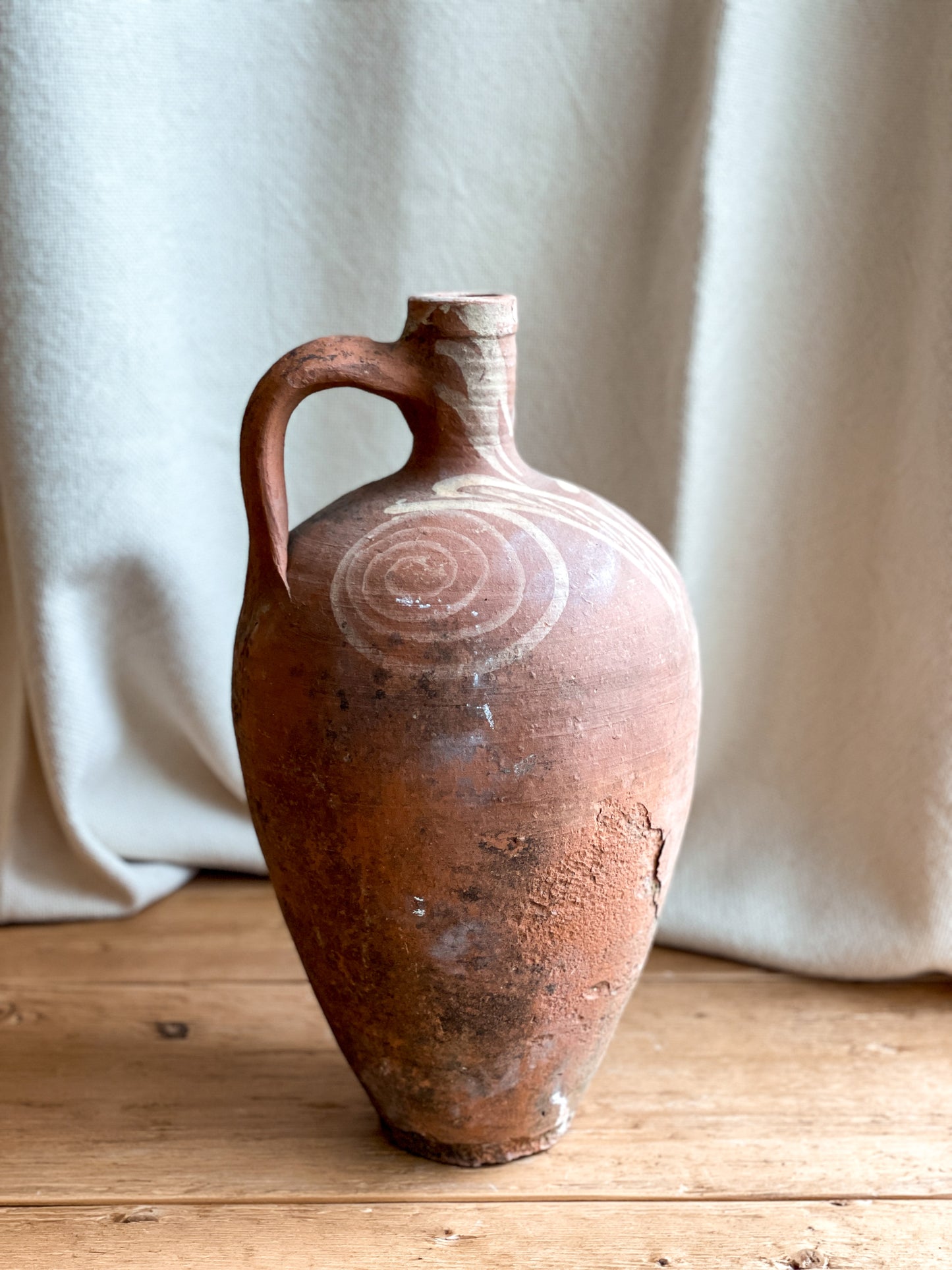 Vintage Terracotta Jug (India)