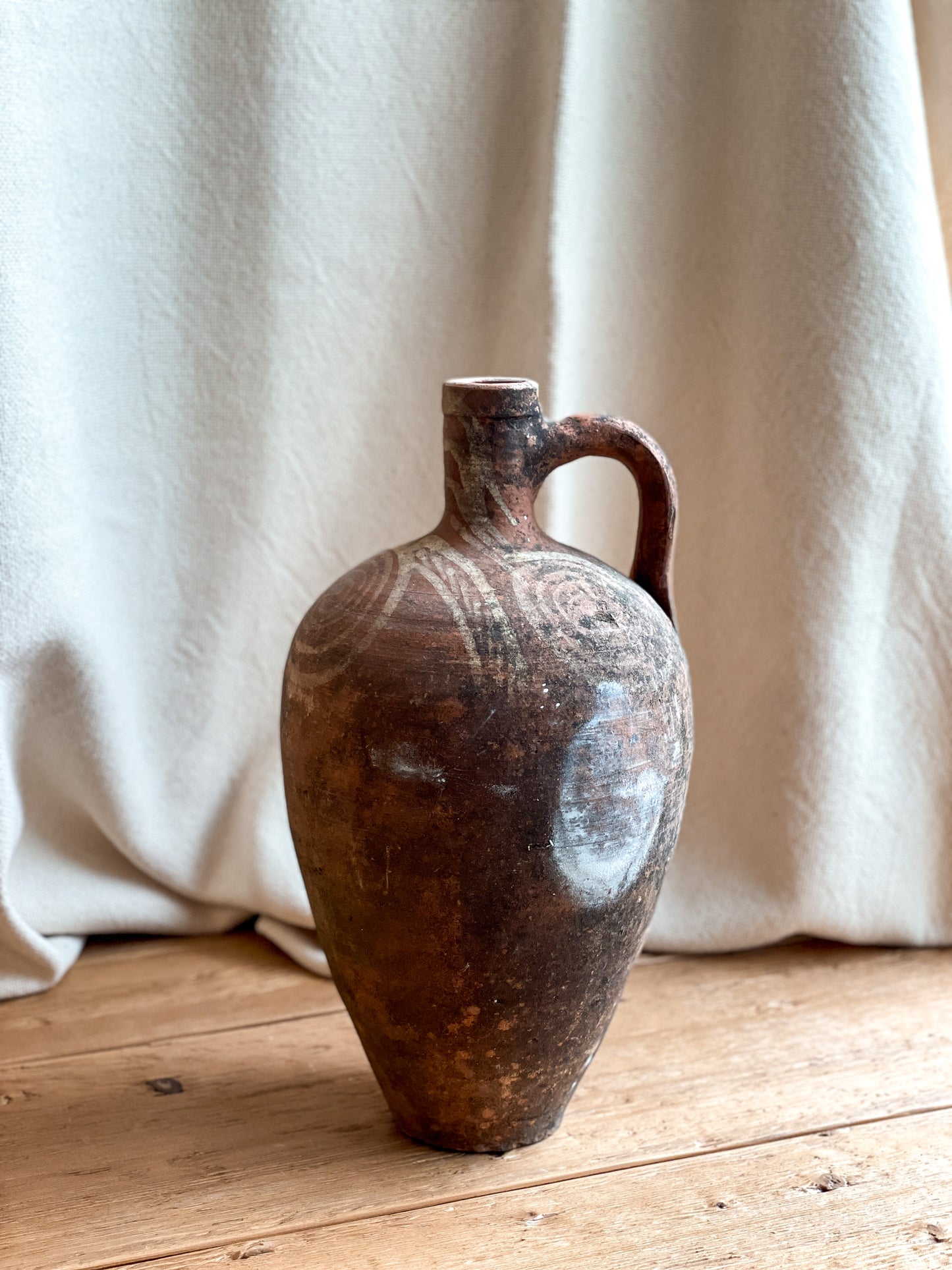 Vintage Terracotta Jug (India)