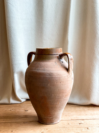 Vintage Terracotta Double Handle Jug (India)