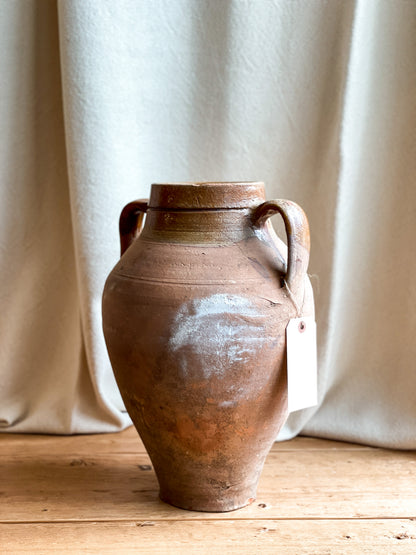 Vintage Terracotta Double Handle Jug (India)