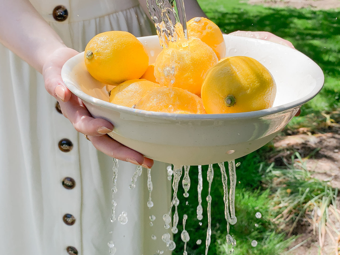 White Colander