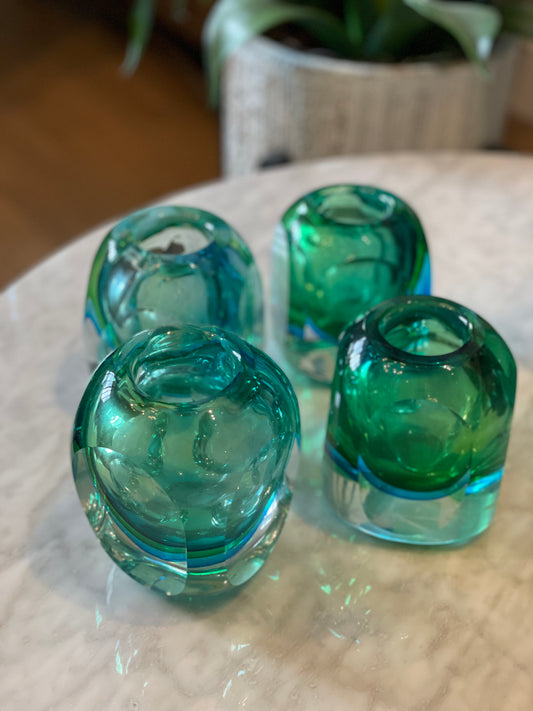 Vintage Sommerso Glass Votive