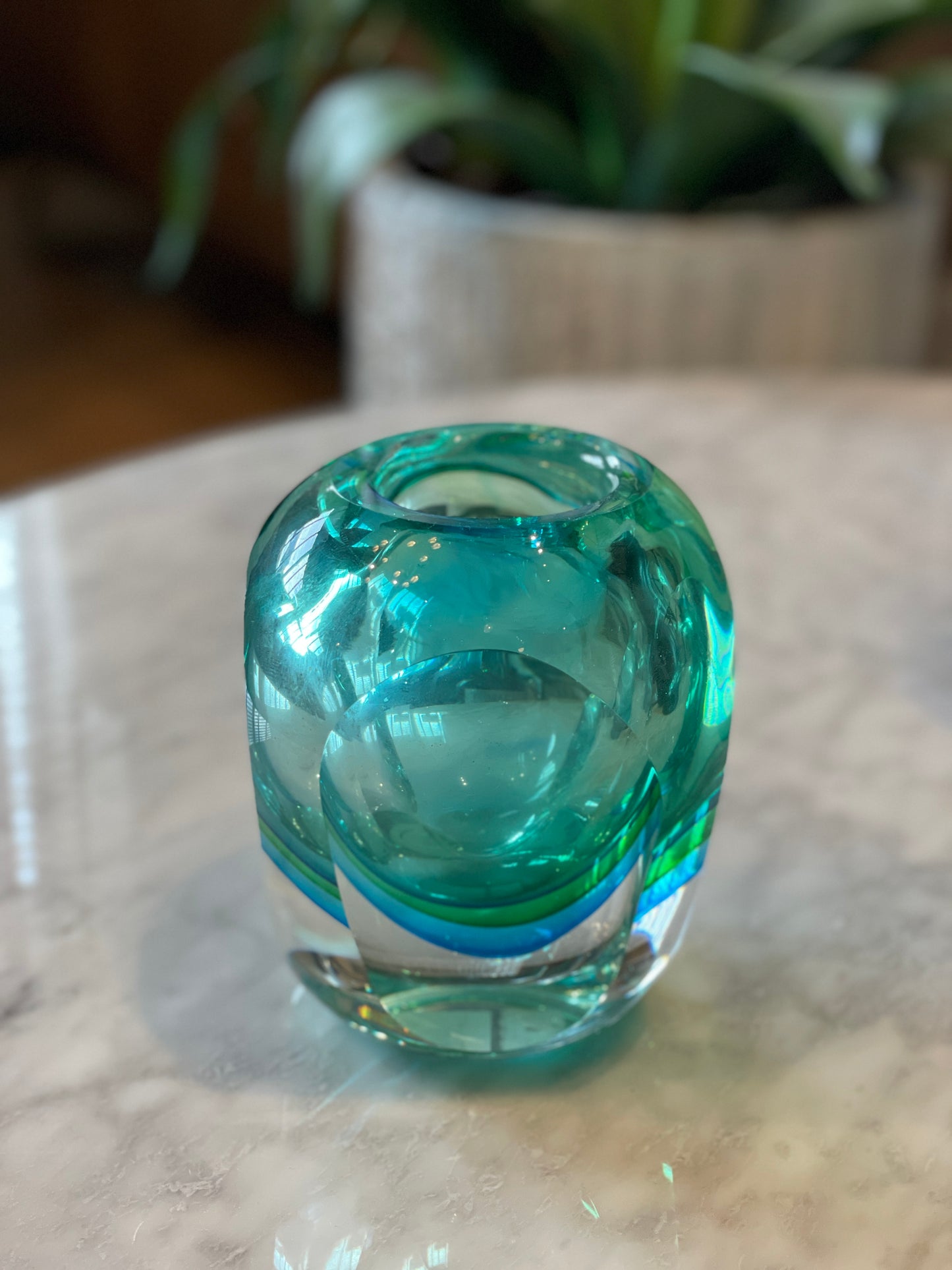 Vintage Sommerso Glass Votive