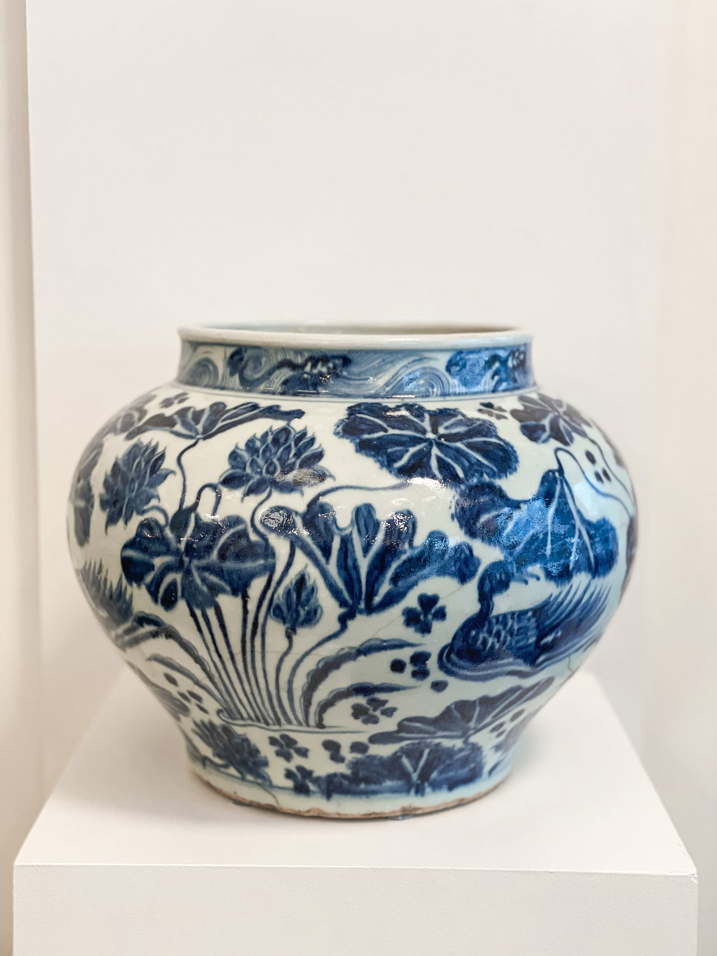 Blue & White Lily Pond Vase