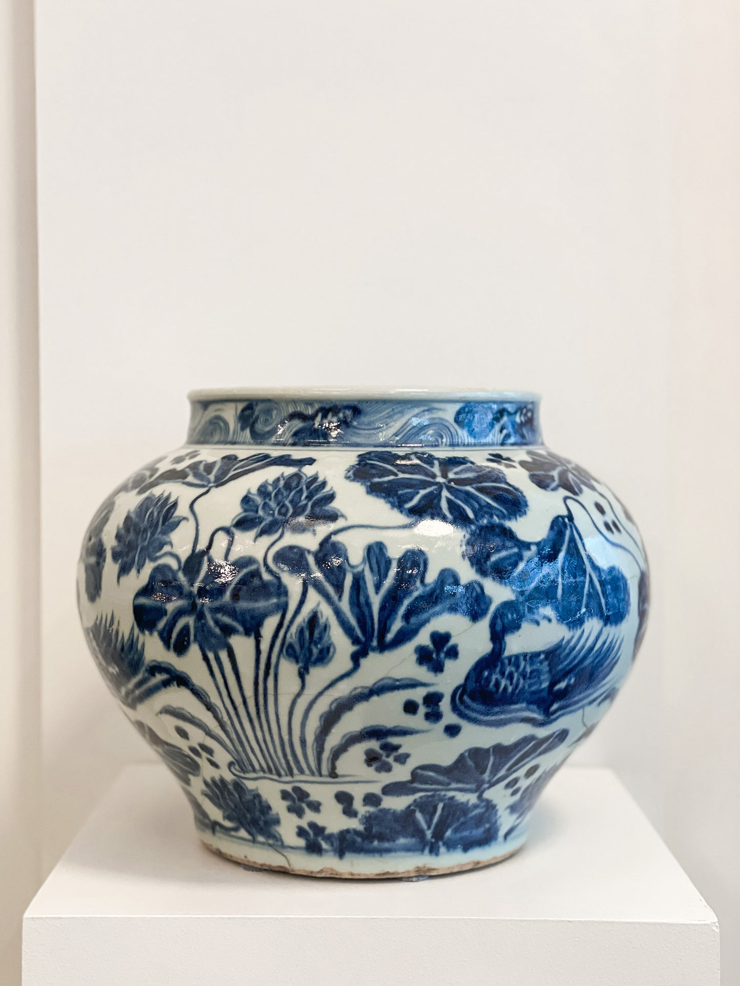 Blue & White Lily Pond Vase