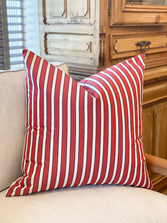 31 Westgate Custom Red Stripe Pillow