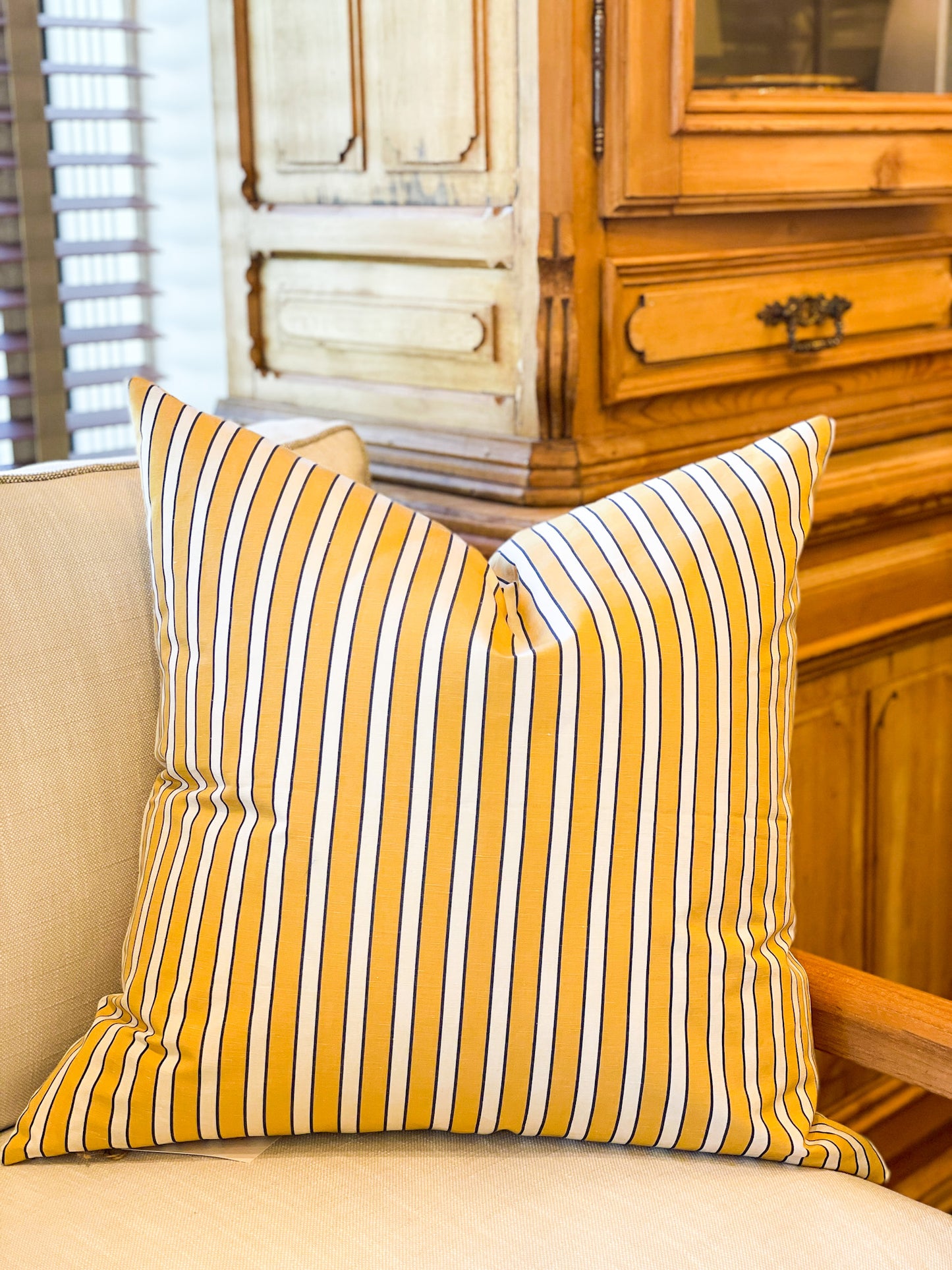 31 Westgate Custom Yellow Stripe Pillow