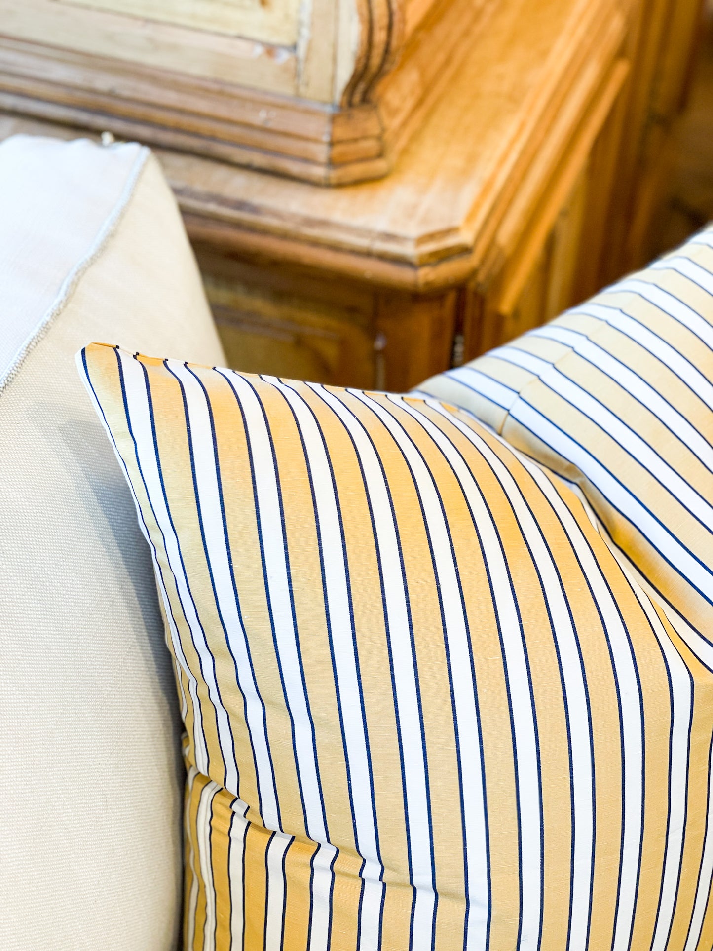 31 Westgate Custom Yellow Stripe Pillow