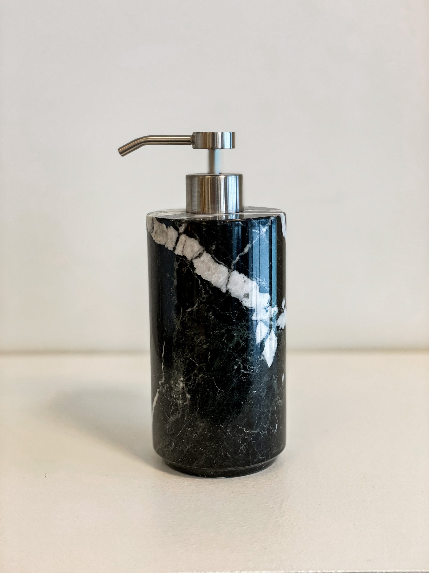 Black Zebra Marble Soap Dispenser