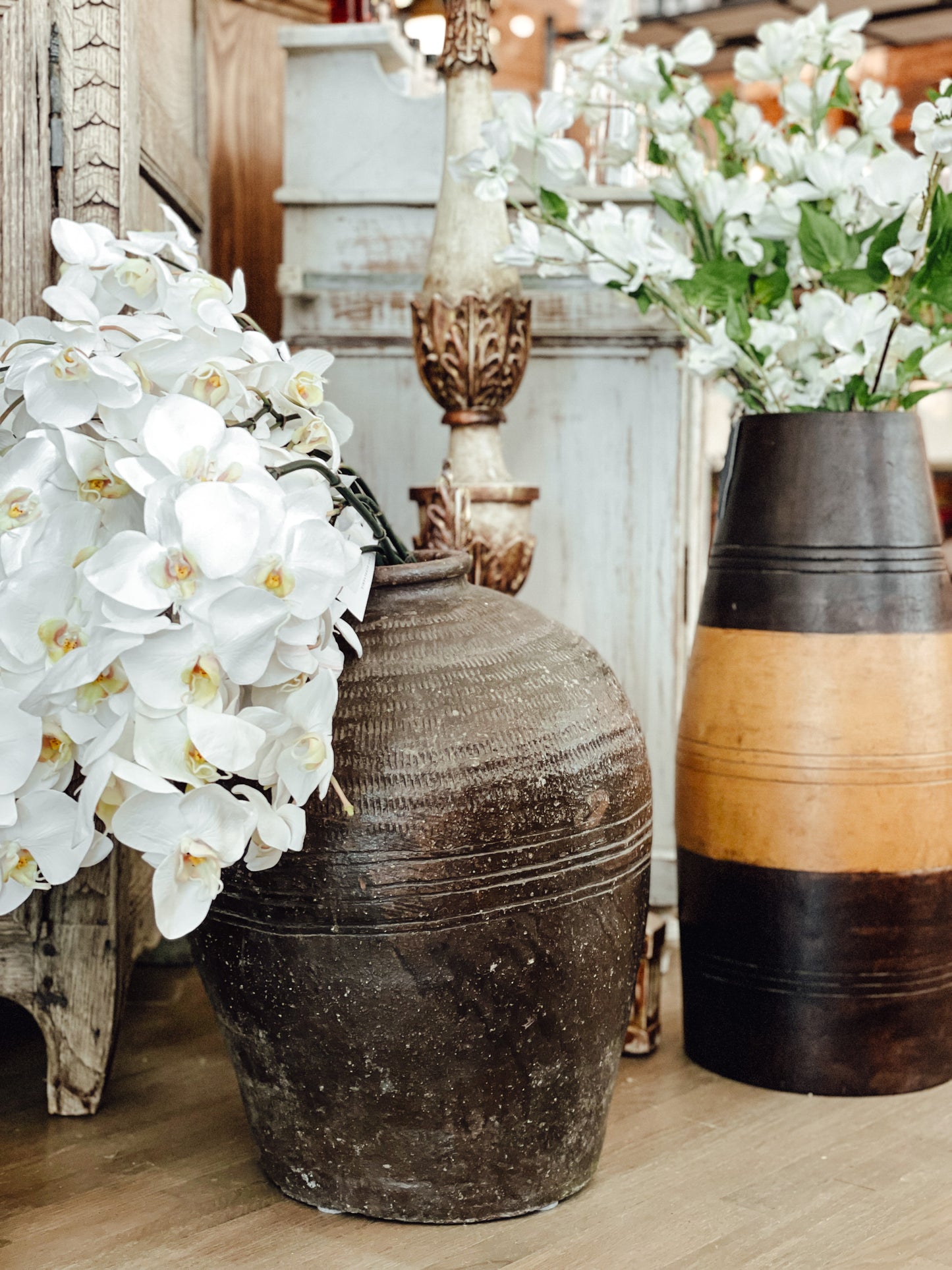 Vintage Rustic Brown Pot