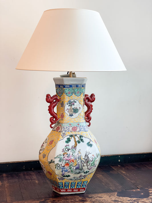 Vintage Chinese Porcelain Lamp