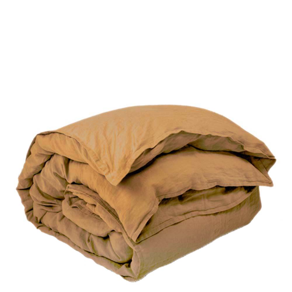 Washed Linen Bedding in Mustard