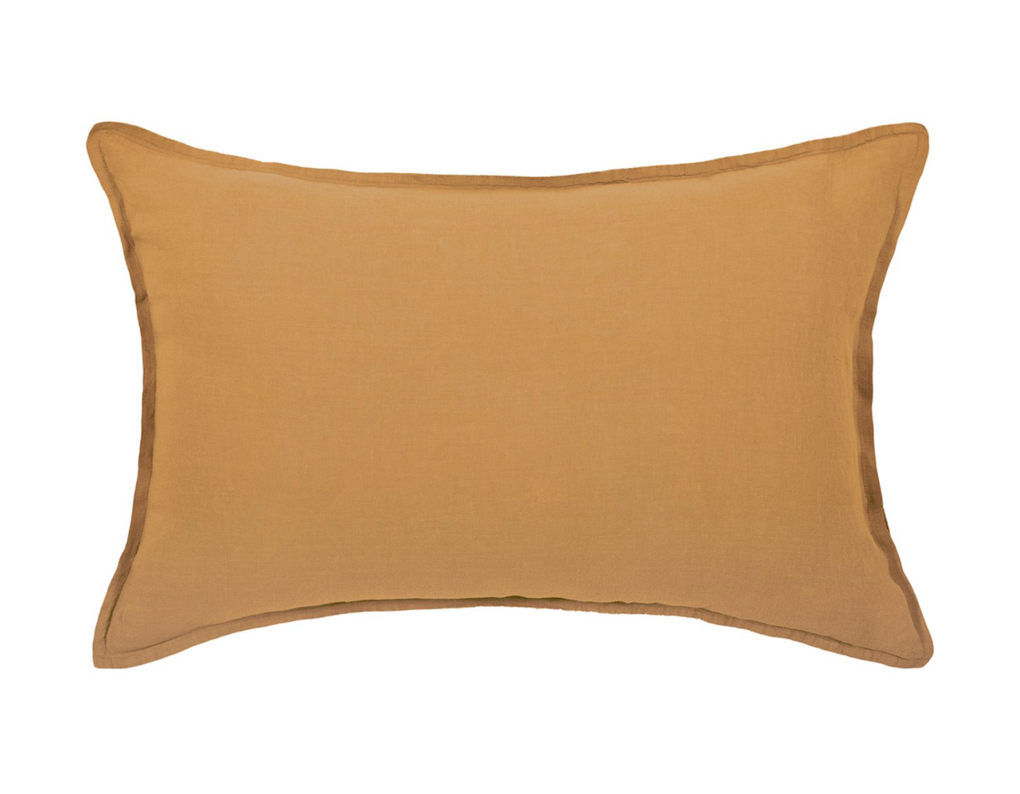 Washed Linen Mustard Pillow Case