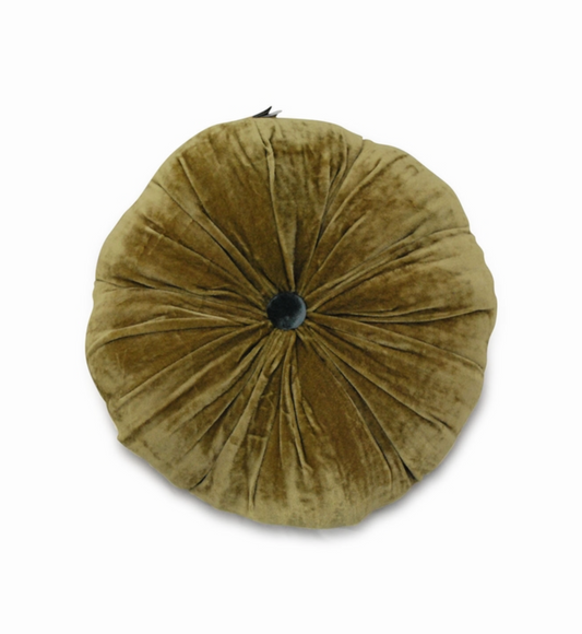 Circular Pleated Silk Velvet in Absinthe