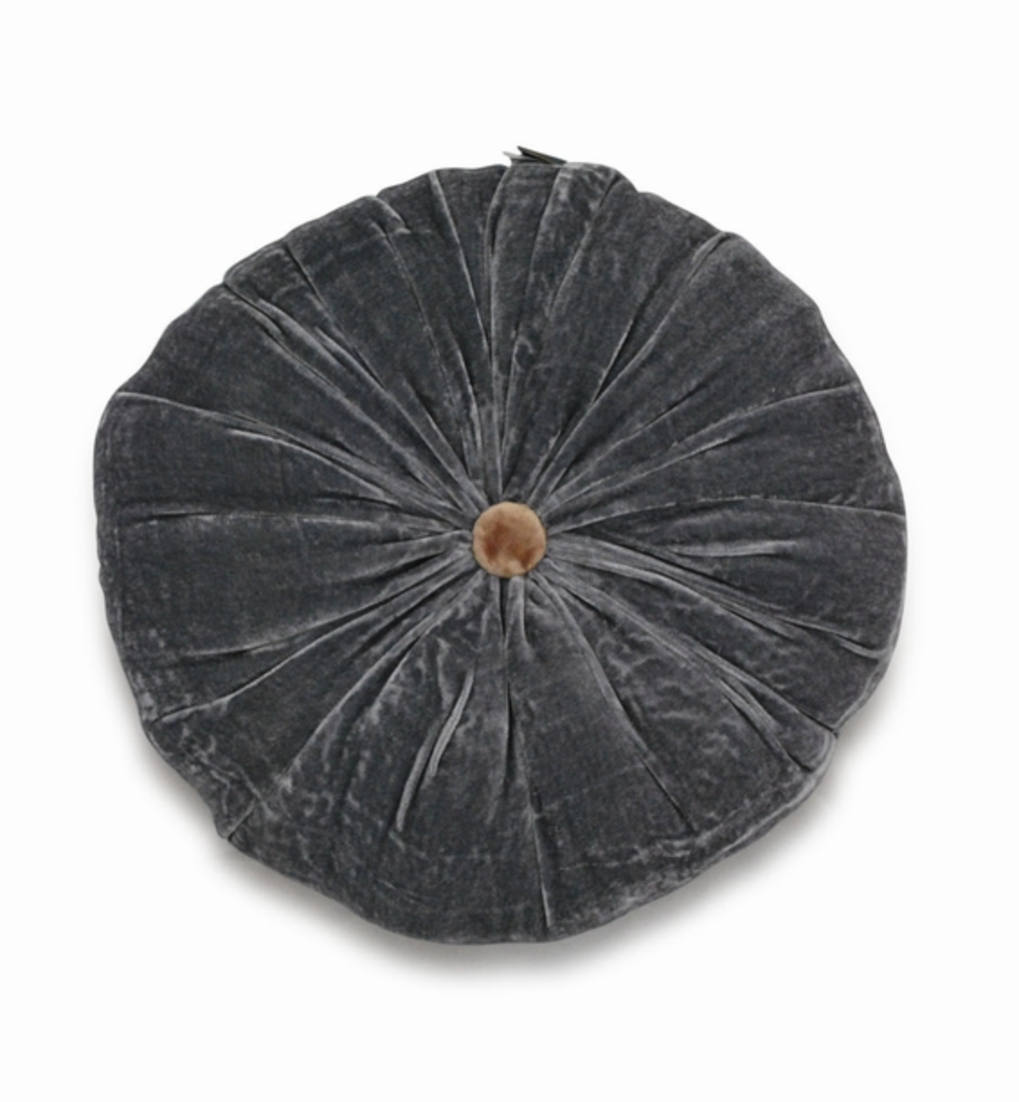 Circular Pleated Silk Velvet in Ash