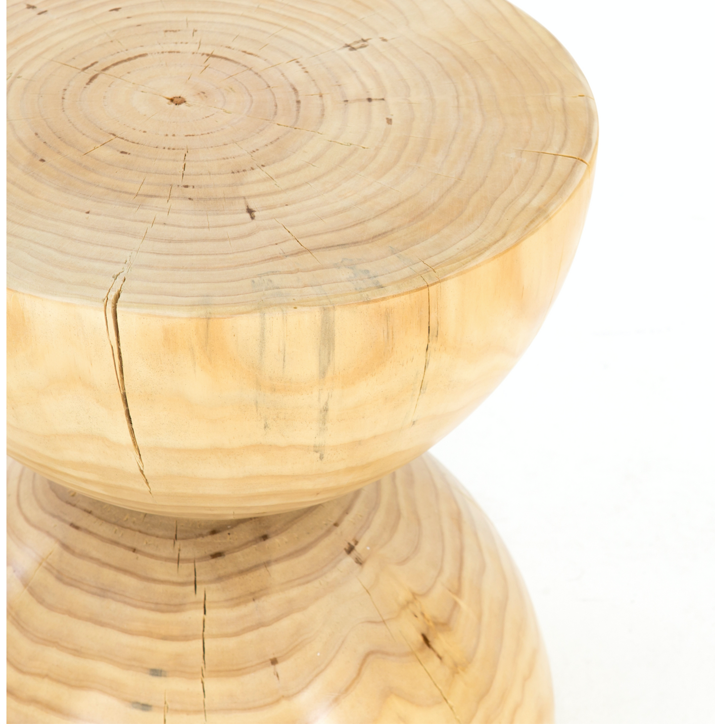 Hourglass Pine Side Table