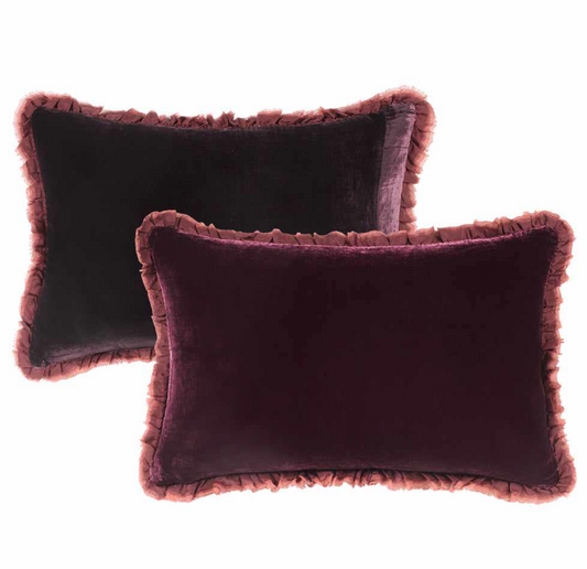 Séraphine Silk Velvet Pillow in Lahassa