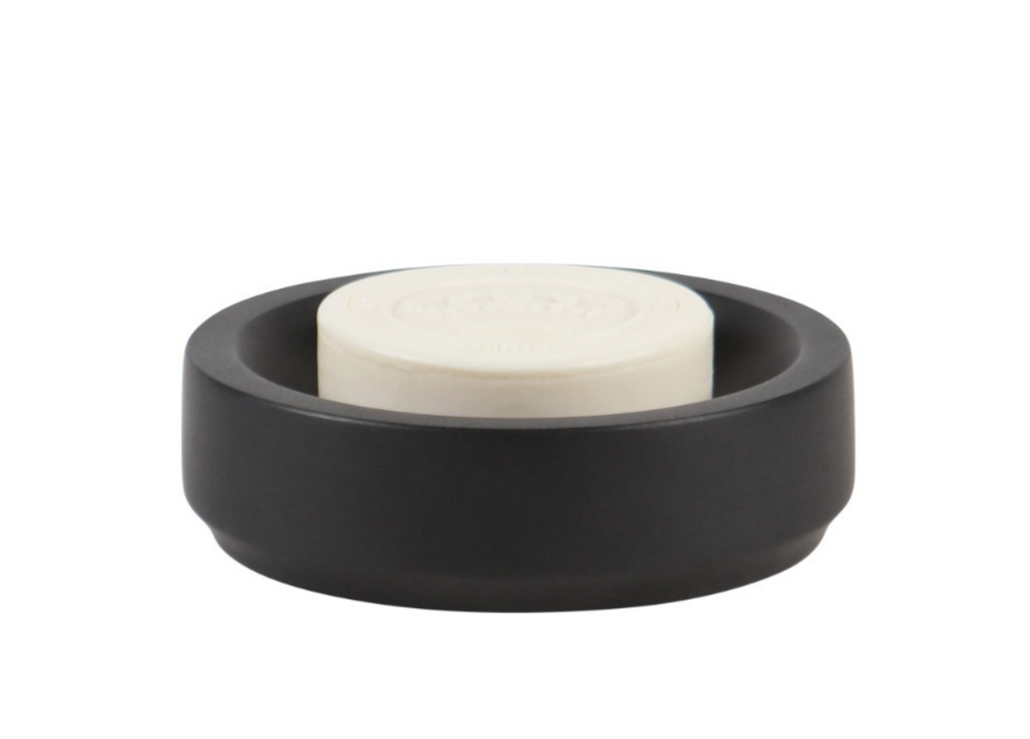 Honed Black Marble Soap Dish