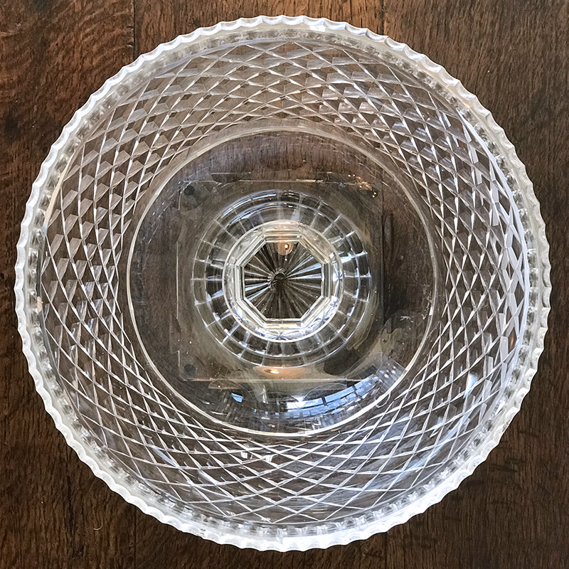 Vintage Pineapple Cut Glass Pedestal Bowl