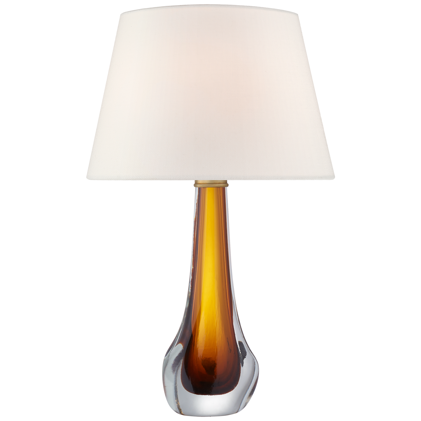 Large Amber Glass Table Lamp