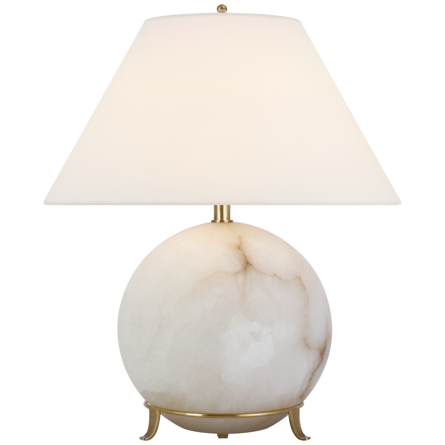 Price Alabaster Table Lamp with Linen Shade