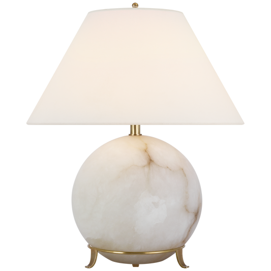 Price Alabaster Table Lamp with Linen Shade