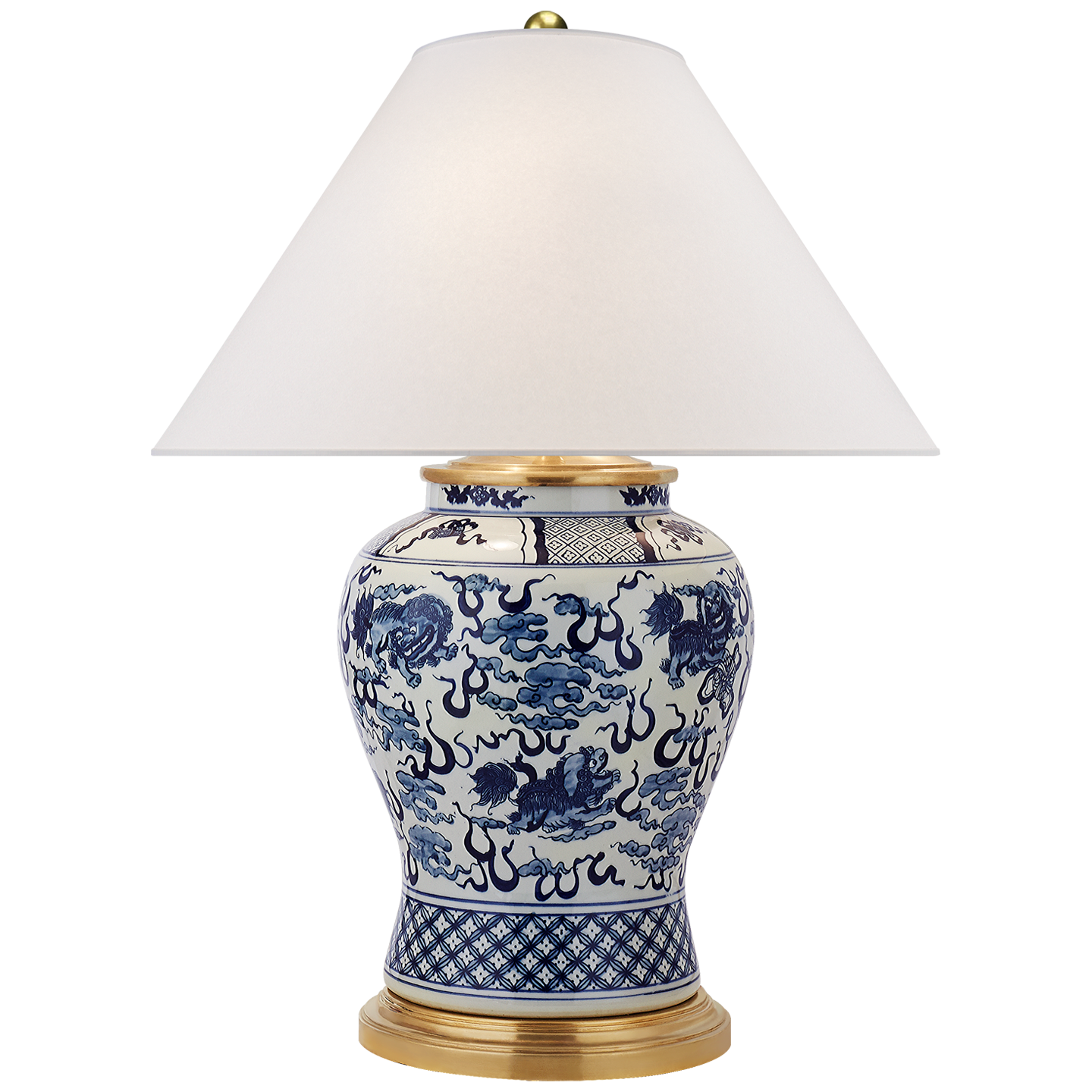 Blue & White Porcelain Lamp